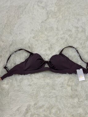 NWT - 34D Shade & Shore Plum Underwire Bikini Top